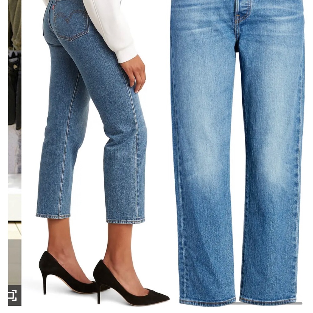 Levi’s Wedgie High Waist Crop Straight Leg Jeans